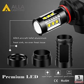 img 1 attached to 🚗 Upgrade Your Car with Alla Lighting 80W 12277 P13W LED Bulbs - Powerful Xenon White Daytime Running Lights (DRL)/Fog Lights!