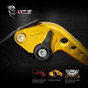 img 1 attached to 🔧 MZS Short Levers CNC Adjustable Clutch Brake for GROM MSX125 JC61 MLHJC618 2014-2020 - Sleek Gold Finish
