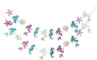 🧜 magical mermaid seashell banner garland: perfect party supplies for a kid's birthday bash! logo