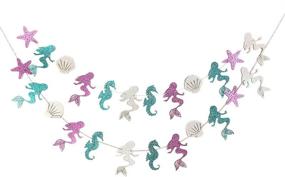 img 3 attached to 🧜 Magical Mermaid Seashell Banner Garland: Perfect Party Supplies for a Kid's Birthday Bash!