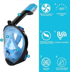 img 1 attached to EZGETOP Snorkeling Detachable Panoramic Waterproof