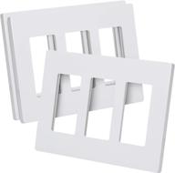 🔌 sleek and convenient bates screwless decorator wall plates - 3 gang switch plate covers - 3 pack logo