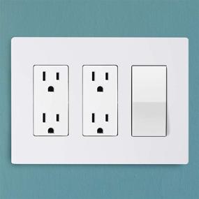 img 1 attached to 🔌 Sleek and Convenient Bates Screwless Decorator Wall Plates - 3 Gang Switch Plate Covers - 3 Pack
