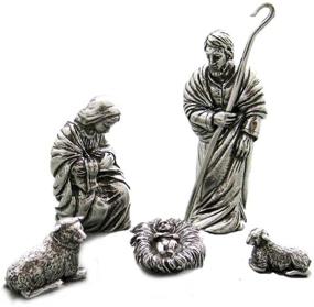 img 4 attached to DANFORTH Family Pewter Nativity Handcrafted