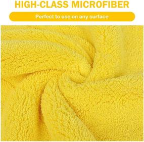 img 1 attached to 🧽 MILPROX Microfiber Cleaning Cloth Set - Ultra-Soft, Extra Thick, Highly Absorbent Lint-Free Towel for Car, Home, Kitchen, Window Cleaning - Pack of 4 (Size: 23.6 “ x 11.8”)