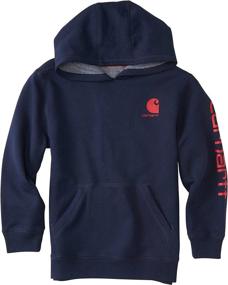 img 3 attached to Carhartt Boys Sleeve Sweatshirt Orange Boys' Clothing : Fashion Hoodies & Sweatshirts