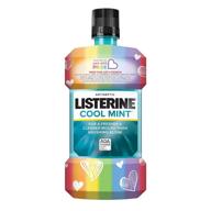 🌬️ listerine cool mint antiseptic mouthwash for bad breath, plaque and gingivitis, care with pride packaging, 1l - seo-enhanced edition logo