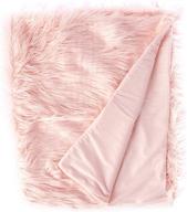 luxurious and cozy north end decor mongolian long hair pink faux fur throw blanket – large 50x60 size logo