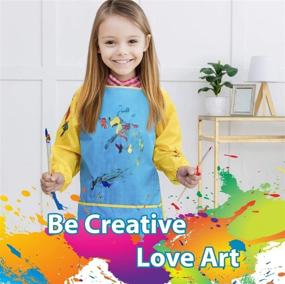 img 3 attached to 🎨 Complete Kids Art Set: Acrylic Paints, Canvas, Easel & More for Boys and Girls! Ideal for Artist Children 3-10 Years