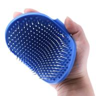 🐾 raw paws pet hand-held pin brush with rubber tips - shedding grooming brush for dogs & cats - suitable for large & small breeds - ideal dog bath brush for short & long hair логотип