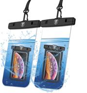 📱 njjex 2-pack waterproof phone pouch - cell phone dry bag case with lanyard for samsung galaxy note 20 ultra, s21 plus, s20, s10, s9, s8, a01, a11, a21, a51, a71, a02s, a12, a32, a42, a52, iphone 13 pro max, 12, 11, xs, xr, 8, 7 logo