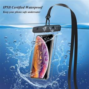 img 1 attached to 📱 Njjex 2-Pack Waterproof Phone Pouch - Cell Phone Dry Bag Case with Lanyard for Samsung Galaxy Note 20 Ultra, S21 Plus, S20, S10, S9, S8, A01, A11, A21, A51, A71, A02S, A12, A32, A42, A52, iPhone 13 Pro Max, 12, 11, Xs, Xr, 8, 7