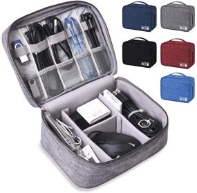 img 4 attached to May Chen Electronic Organizer Travel Universal Cable Organizer Аксессуары для электроники Чехлы для кабеля