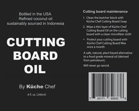 img 1 attached to 🪵 Premium USA-Made Natural Timber Cutting Board Oil - Crafted from Non-GMO Refined Coconut Oil, Responsibly Sourced. Safeguard your Wood Cutting Board, Free from Petrochemicals (Mineral Oil).