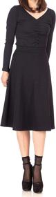 img 1 attached to Elevate Your Style with Dani's Choice High Waist A-line Flared Skater Midi Skirt