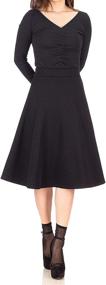 img 4 attached to Elevate Your Style with Dani's Choice High Waist A-line Flared Skater Midi Skirt