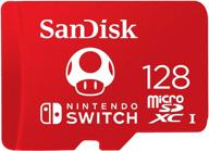 🎮 sandisk 128gb microsdxc card: optimal storage for nintendo switch - sdsqxao-128g-gnczn logo