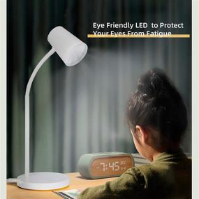 img 3 attached to 💡 Ominilight LED Desk Lamp - Compact & Adjustable Reading Table Lamp with 3 Touch Levels - Ideal for Home Office Use (White)