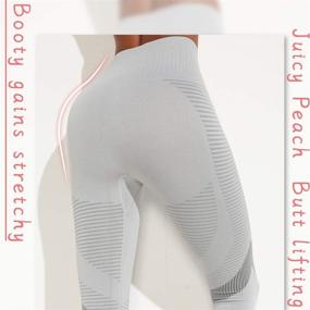 img 3 attached to 👖 Vaslanda Ruched Seamless Yoga Pants - High Waisted Workout Leggings for Lifting Butt, Booty, and Active Lounge - Tights Trousers
