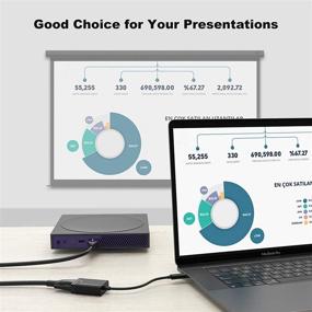 img 2 attached to Адаптер USB C к VGA - Кабельный адаптер USB Type C к VGA от CableCreation для MacBook Pro 2020, Mac Mini, Surface Book 2, Chromebook Pixel, Dell XPS 13, iPad Pro 2020, Galaxy S20, S10 Plus - Черный.