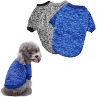 🐾 cozy trio: knitted dog hoodies set of 3 for small dogs cats - warm stretchy pet sweaters, pullovers, and sweatshirts for winter логотип