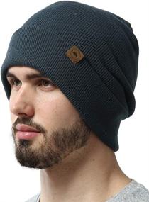 img 4 attached to 🧣 Stay cozy this winter with our Cuffed Knit Beanie Winter Hats for Men and Women - Top Quality, Comfortably Warm &amp; Stylish Daily Ribbed Lightweight Toboggan Cap