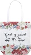 good time floral canvas tote logo