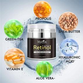 img 1 attached to Mabox Retinol Moisturizer Cream for Face and Eye Area: Ultimate Anti-Aging Solution with Retinol, Hyaluronic Acid, Vitamin E, and Green Tea