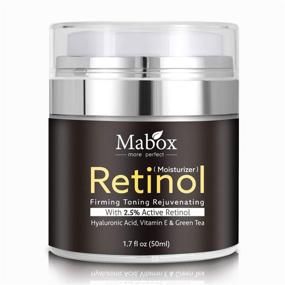 img 4 attached to Mabox Retinol Moisturizer Cream for Face and Eye Area: Ultimate Anti-Aging Solution with Retinol, Hyaluronic Acid, Vitamin E, and Green Tea