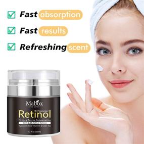 img 2 attached to Mabox Retinol Moisturizer Cream for Face and Eye Area: Ultimate Anti-Aging Solution with Retinol, Hyaluronic Acid, Vitamin E, and Green Tea