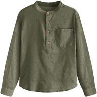 inorin button henley sleeve lightweight boys' clothing logo