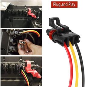 img 1 attached to 🔌 Пигтейл-коннектор питания Pulse Power Plug 24 дюйма для Polaris RZR, Pro Ranger XP 1000, RS1 и General Pulse Bus Bar Power Harness Connector - Набор из 3 шт. (2018-2021)