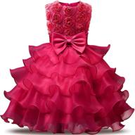 nnjxd c00288 b150 nnjxd girl dress: elegant ruffles lace party wedding dress for girls; size 7 8 years; flower white girls' clothing logo