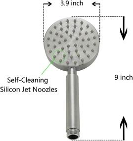 img 2 attached to 🚿 Metal Handheld Shower Head with Hose - 100% Metal Construction, Detachable Spray Head, Adjustable Holder, Extra Long 75" Stainless Steel Hose, Brushed Nickel Finish
