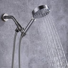 img 3 attached to 🚿 Metal Handheld Shower Head with Hose - 100% Metal Construction, Detachable Spray Head, Adjustable Holder, Extra Long 75" Stainless Steel Hose, Brushed Nickel Finish