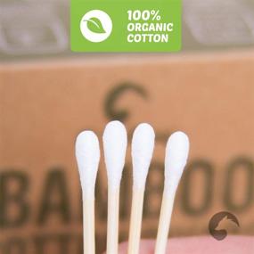 img 1 attached to 🌿 Bamboo Cotton Swabs 500 Count: Biodegradable & Organic Wooden Cotton Buds for Eco-Friendly Ear Wax Removal, Arts & Crafts, and Dust Cleaning