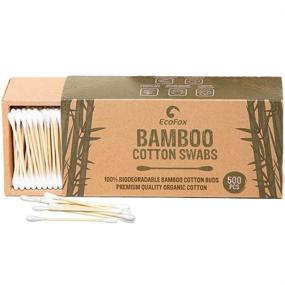 img 4 attached to 🌿 Bamboo Cotton Swabs 500 Count: Biodegradable & Organic Wooden Cotton Buds for Eco-Friendly Ear Wax Removal, Arts & Crafts, and Dust Cleaning