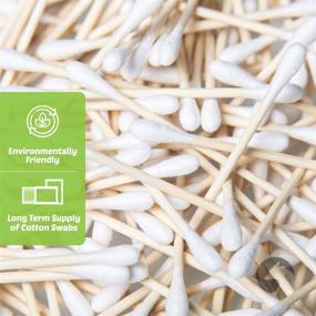 img 2 attached to 🌿 Bamboo Cotton Swabs 500 Count: Biodegradable & Organic Wooden Cotton Buds for Eco-Friendly Ear Wax Removal, Arts & Crafts, and Dust Cleaning
