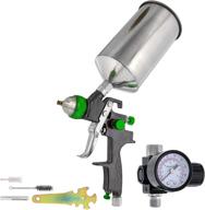 🔫 tcp global professional hvlp spray gun 2.5mm - ideal for high build auto paint primer, metal flake application, and heavy bodied paint or primer - includes air regulator for superior performance logo
