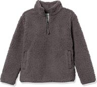 🧥 girls' high-pile polar fleece jackets - amazon essentials quarter-zip логотип