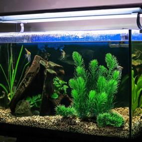 img 1 attached to MyLifeUNIT Artificial Aquarium Plants: Enhancing Fish Tank Decor with a Pack of 4 Vibrant Decorations