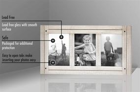 img 1 attached to 🖼️ Americanflat Aspen White Collage Picture Frame - 3 Displays, 4x6 Photos - Textured Wood & Polished Glass - Horizontal & Vertical Formats - Wall & Tabletop