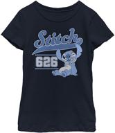 🐾 adorable disney stitch collegiate girls x small girls' clothing - perfect for disney fans! logo