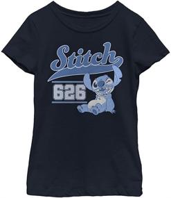 img 1 attached to 🐾 Adorable Disney Stitch Collegiate Girls X Small Girls' Clothing - Perfect for Disney Fans!