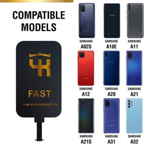 img 2 attached to 🔌 2000mA Fast Qi Receiver Type C - USB-C Wireless Charging Receiver for Samsung Galaxy A02s A10e A11 A12 A20 A21 A21s A31 A32 A41 A42 A90 - Qi Wireless Adapter USB-C - Samsung Qi Receiver Type C