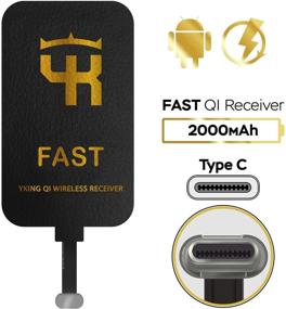 img 3 attached to 🔌 2000mA Fast Qi Receiver Type C - USB-C Wireless Charging Receiver for Samsung Galaxy A02s A10e A11 A12 A20 A21 A21s A31 A32 A41 A42 A90 - Qi Wireless Adapter USB-C - Samsung Qi Receiver Type C