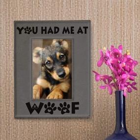 img 3 attached to 🐾 Engraved Grey Leather Picture Frame - Kate Posh - Dog Lover Gifts, Birthday Gifts, Pet Memorial Gifts, New Puppy Gifts, Paws and Bones Decor (5x7-Vertical)