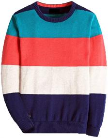img 4 attached to 👕 Multicolor Long Sleeve Sweater Pullover for Boys' Clothing - BASADINA Sweaters