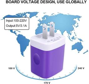 img 3 attached to 🔌 УорМи 3-портовое USB зарядное устройство для настенной розетки - быстрая зарядка для iPhone 11 Xs XR 8, Samsung Galaxy, LG V20 V30 V35 - многофункциональный USB-штекер