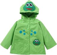 kids' cute hooded raincoat - waterproof windbreaker jacket with long sleeves for boys and girls logo